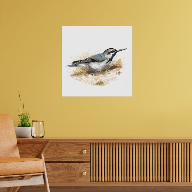 bird on beach poster (Living Room 2)