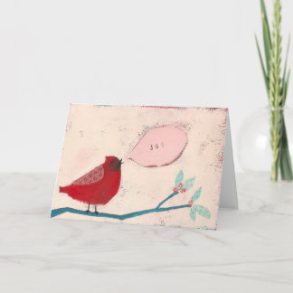 bird on branch card
