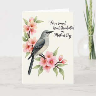 Bird On Branch Mothers Day Card