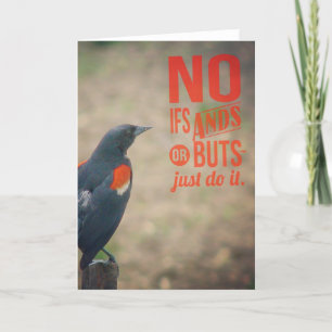 Bird on Fencepost Encouragement Card