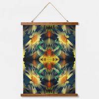 Bird On Yellow Daisies Abstract Fantasy Art