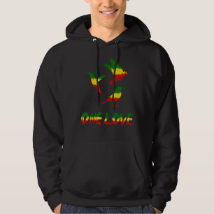 Bird One Love Rasta Reggae Rastafarian Jamaica Ro Hoodie