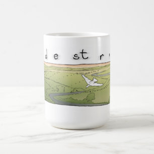 Bird over Landscape Coffee Mug