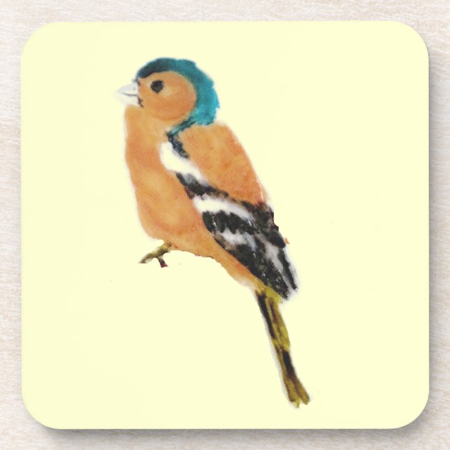 Bird Painting Chaffinch Coaster (Front)
