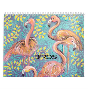 Bird paintings calendar