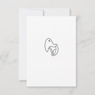 Bird, parrot, squawk theme thank you card