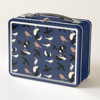 Bird Pattern Metal Lunch Box