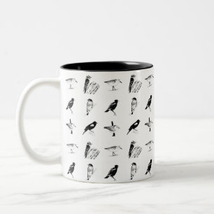 bird pattern mug