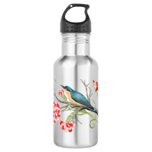 Bird perched on tree branch 532 ml water bottle