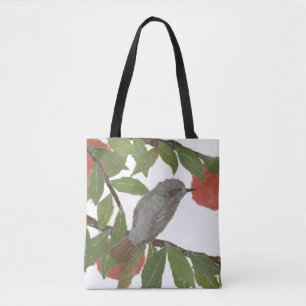 Bird, Persimmon, Tree, Bulbul, Oriental, Japanese Tote Bag