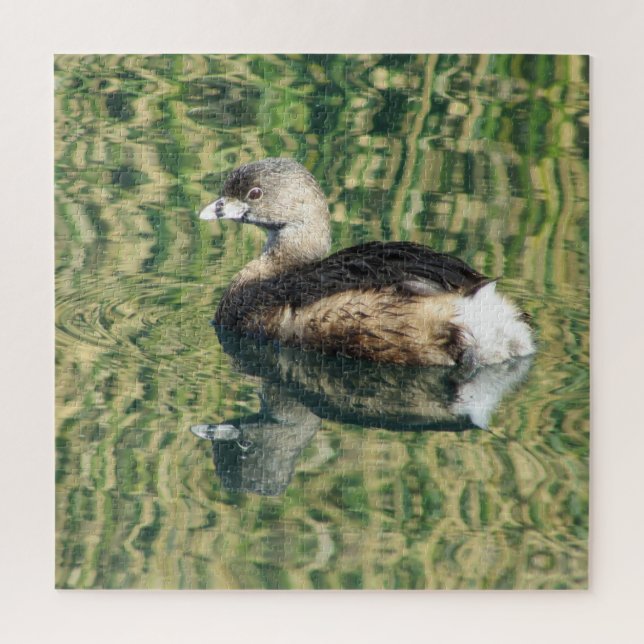Bird Photo Little Grebe Water Reflection Nature Jigsaw Puzzle (Vertical)