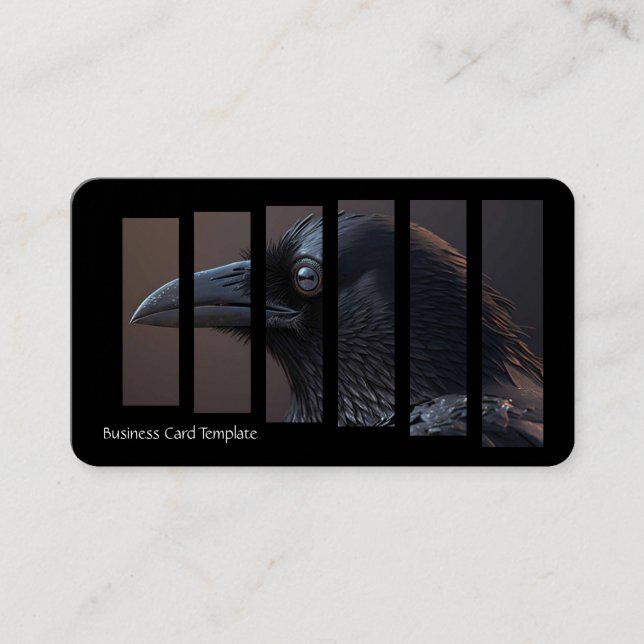 Bird Photography Crow or Raven Business Card (Front)