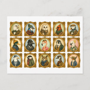 Bird Portrait Collage Postcard