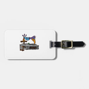 Bird Record Player Luggage Tag