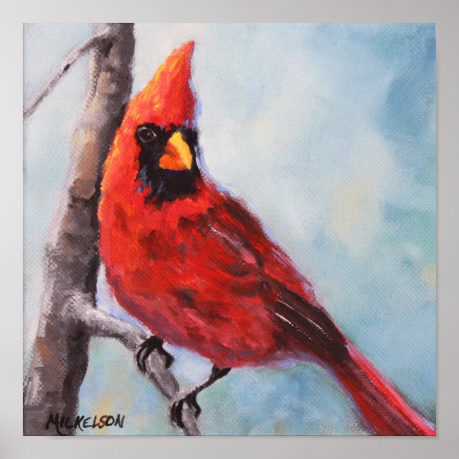 Bird Red Cardinal Fine Art Print (Front)