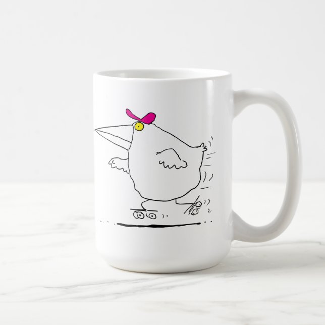 Bird Roller Skating Coffee Mug (Right)