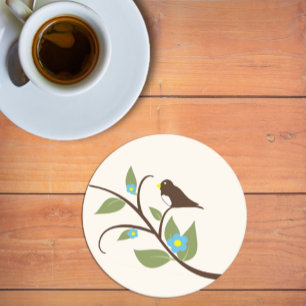 Bird Round Paper Coaster