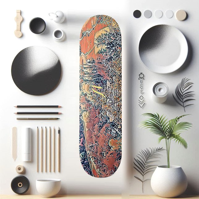 Bird’s Eye View Fiery Orange Fall Scenery Pathways Skateboard (Bird’s Eye View Fiery Orange Fall Scenery Pathways Skateboard)