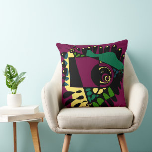 Bird’s Nest - Burgundy Black Cushion
