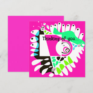Bird’s Nest - Fuchsia White Card