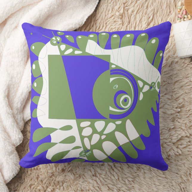 Bird’s Nest - Indigo Green Cushion (Blanket)