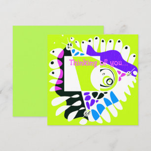 Bird’s Nest - Lime Green White Thinking Of You Card