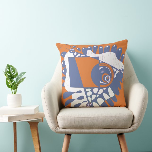Bird’s Nest - Orange Periwinkle  Cushion (Chair)