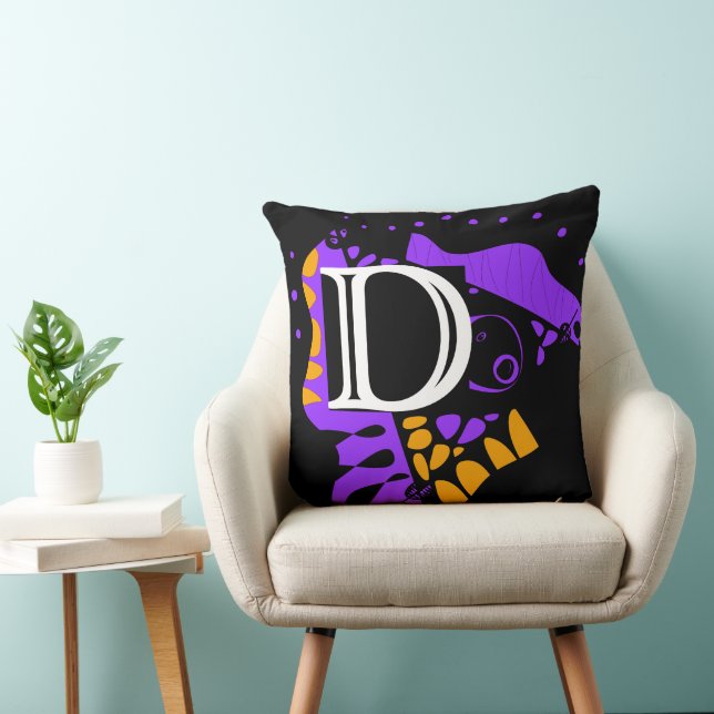 Bird’s Nest - Personalised Initial Letter D Cushion (Chair)