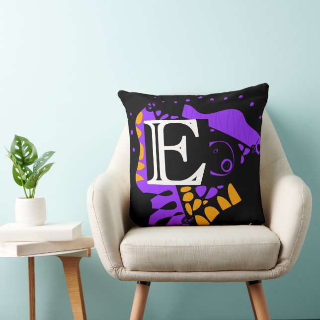 Bird’s Nest - Personalised Initial Letter E Cushion (Chair)