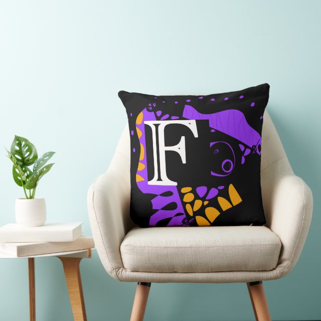 Bird’s Nest - Personalised Initial Letter F Cushion (Chair)