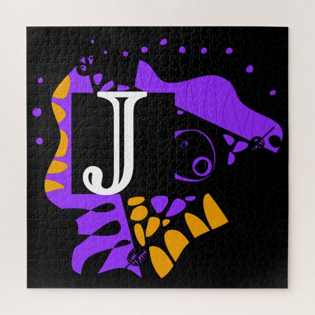 Bird’s Nest - Personalised Initial Letter J Jigsaw Puzzle (Vertical)