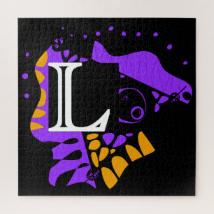 Bird’s Nest - Personalised Initial Letter L Jigsaw Puzzle