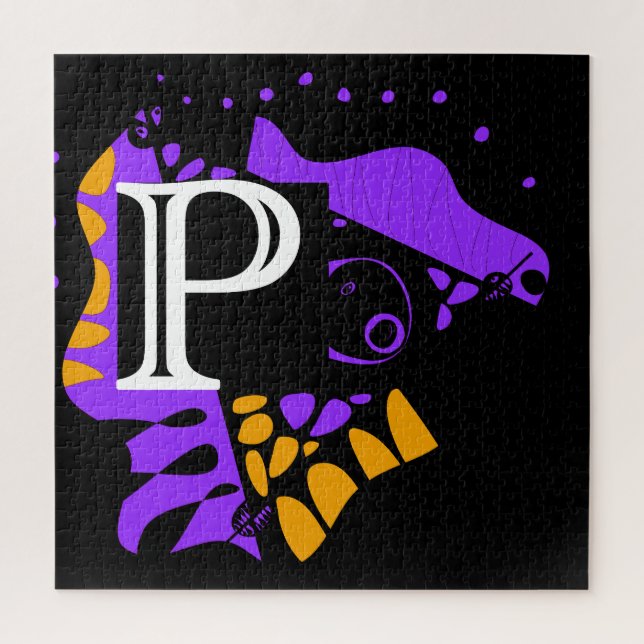 Bird’s Nest - Personalised Initial Letter P Jigsaw Puzzle (Vertical)