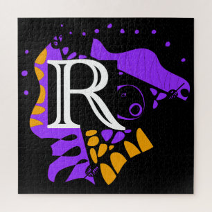 Bird’s Nest - Personalised Initial Letter R Jigsaw Puzzle