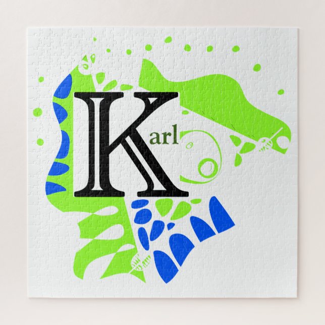 Bird’s Nest - Personalised Name Letter K Jigsaw Puzzle (Vertical)