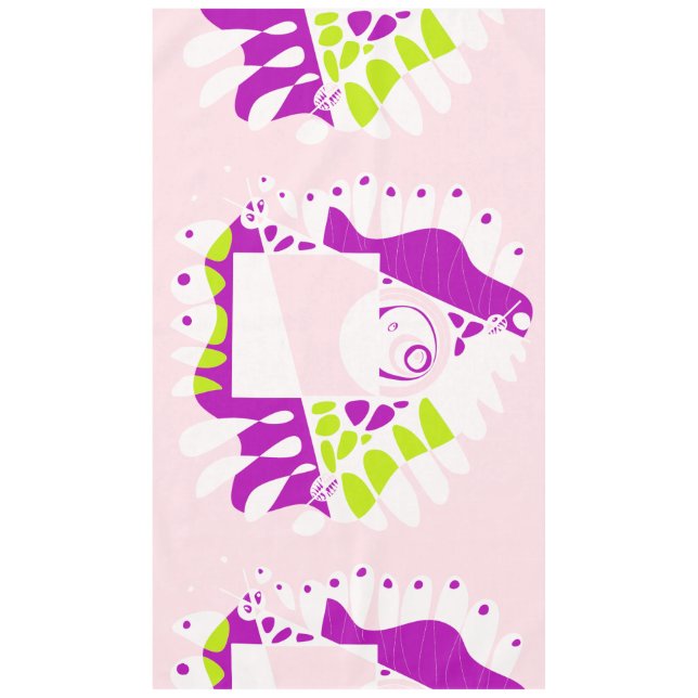Bird’s Nest - Pink Lemonade White Tablecloth (Front)