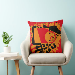 Bird’s Nest - Red Orange Cushion