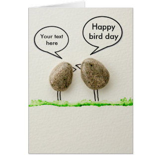 Bird says tweet Happy bird day