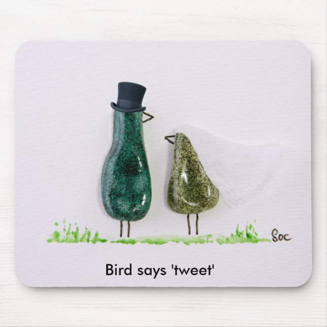 Bird says 'tweet' mouse pad (Front)