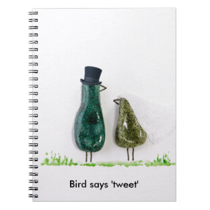 Bird says 'tweet' notebook