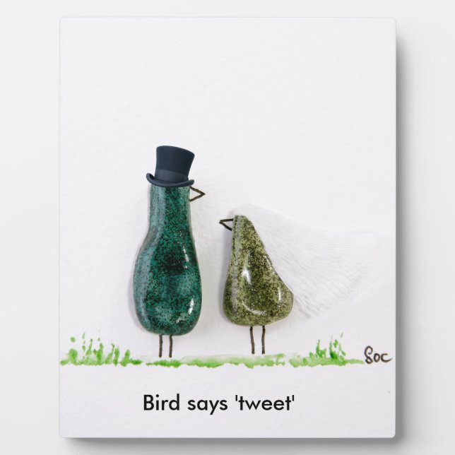 Bird says 'tweet' plaque (Front)