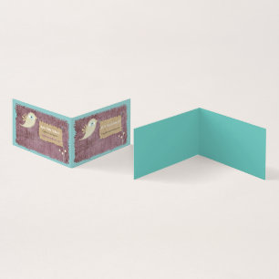 Bird scalloped art business card