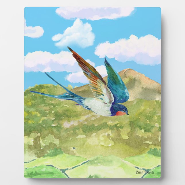 Bird Scene Plaque With Easel (Front)