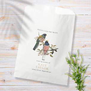 Bird Seed Packet Funeral Memorial Favour Bag