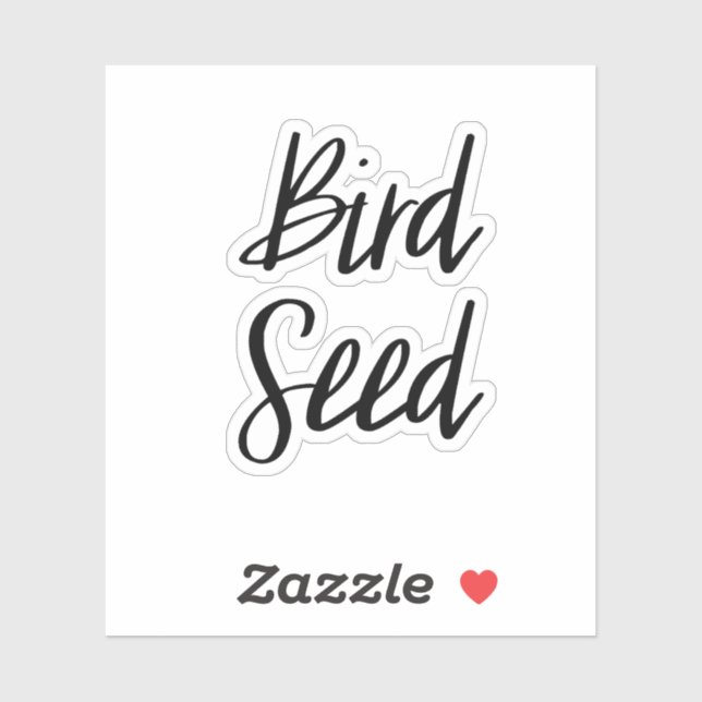 Bird Seed Storage Sticker (Sheet)