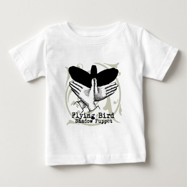 Bird Shadow Puppet Hand Vintage Baby T-Shirt (Front)