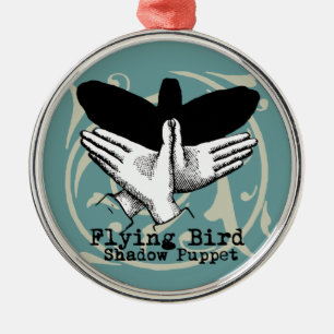 Bird Shadow Puppet Hand Vintage Metal Tree Decoration