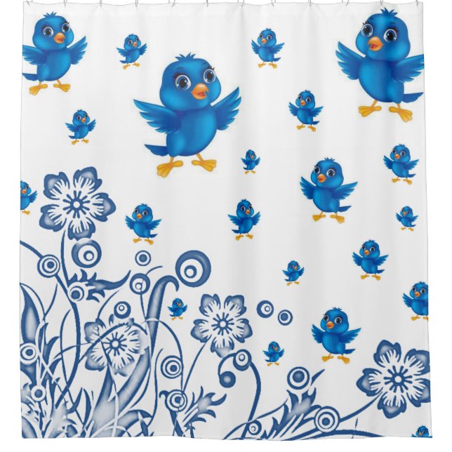 Bird Shower Curtain (Front)