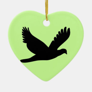 Bird Silhouette Ceramic Tree Decoration