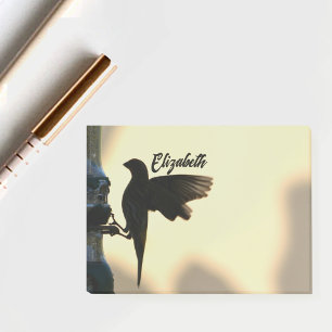 Bird Silhouette Golden Yellow Personalised Post-it Notes